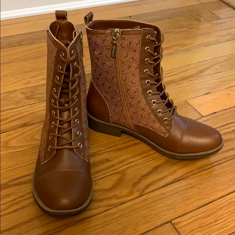 Bebe Leather Ankle Boots
